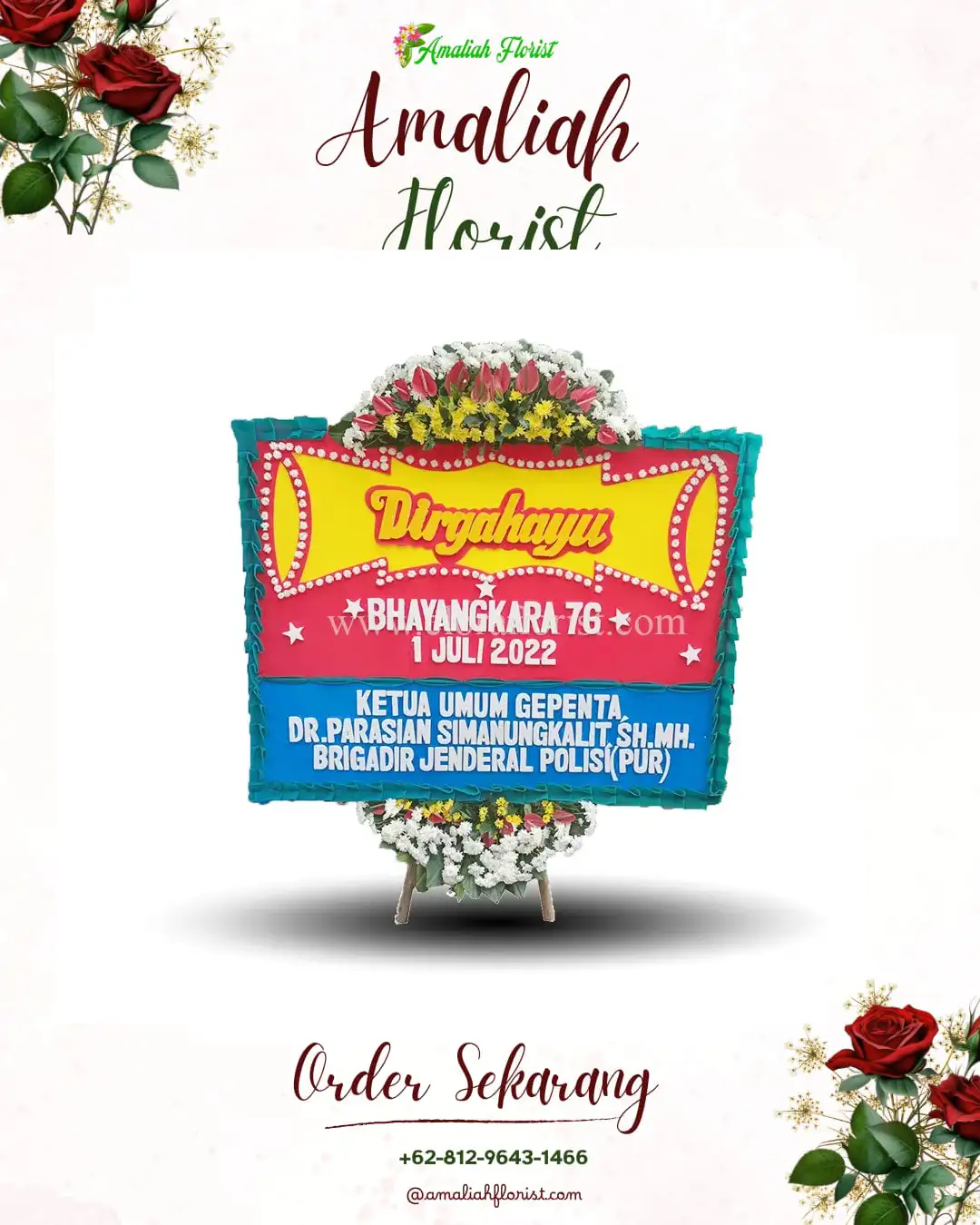 Papan Bunga HUT Ulang Tahun Nanga Mahap